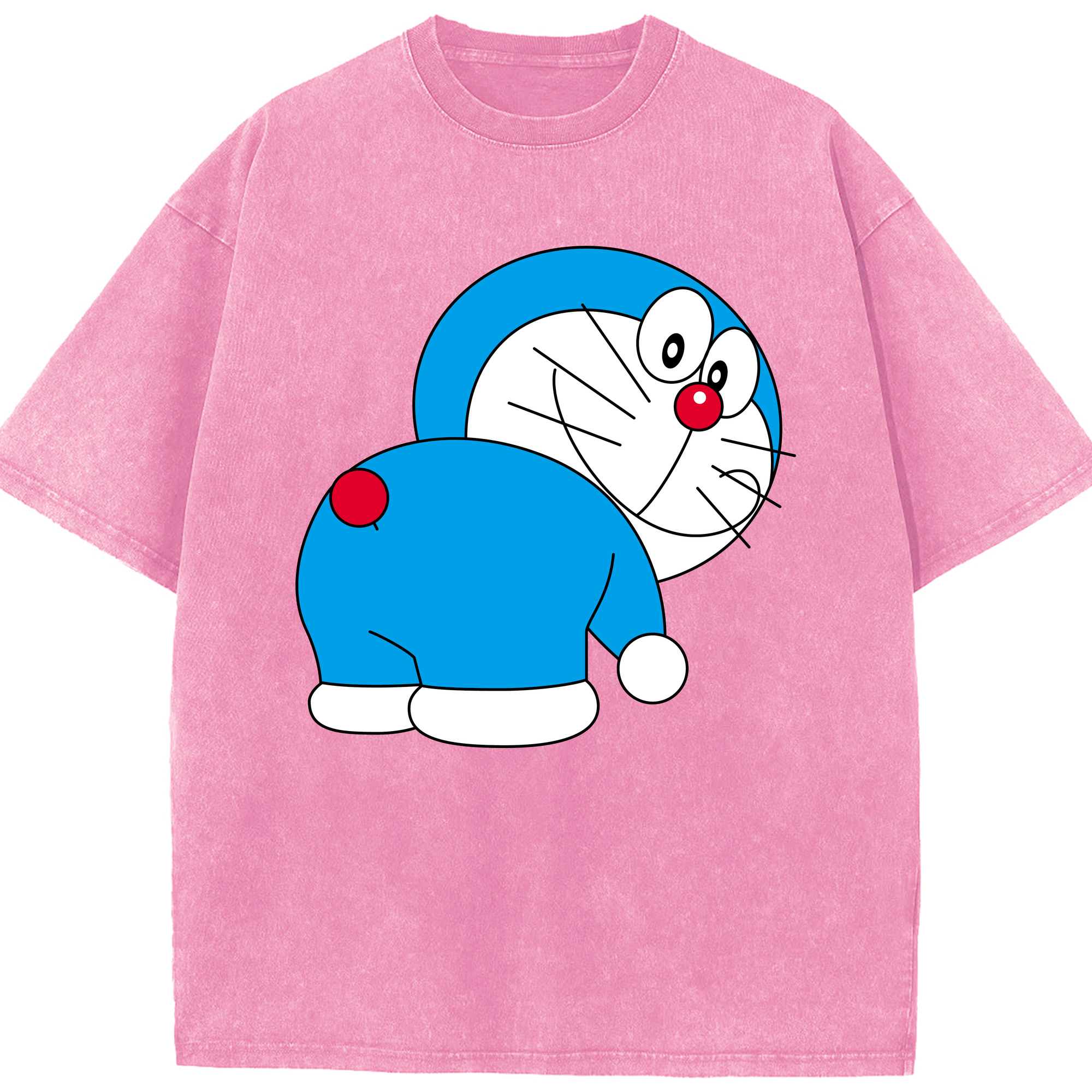 （画像用） ドラえもん Doraemon 綿100% ヴィンテージ風 半袖Tシャツ（フロントプリント）